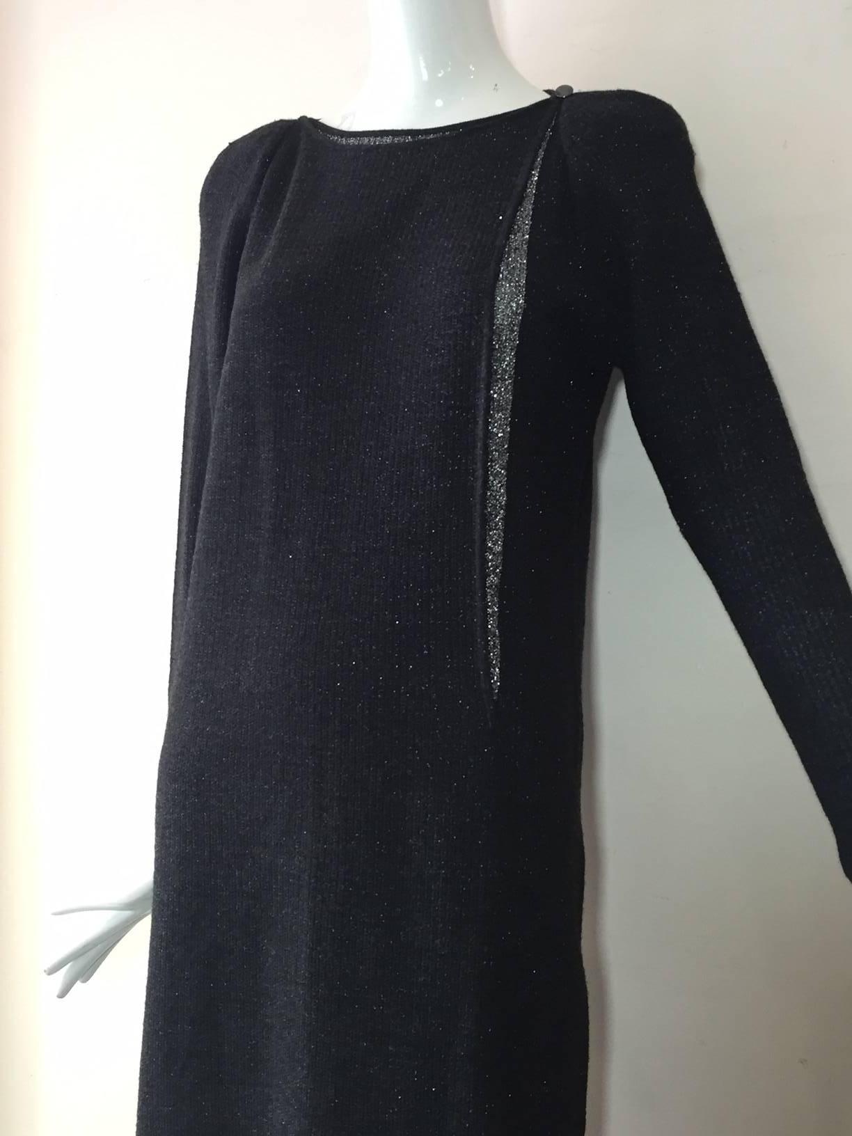1980s Chloe Wool and Lurex Knit in Silver and Gray 1
