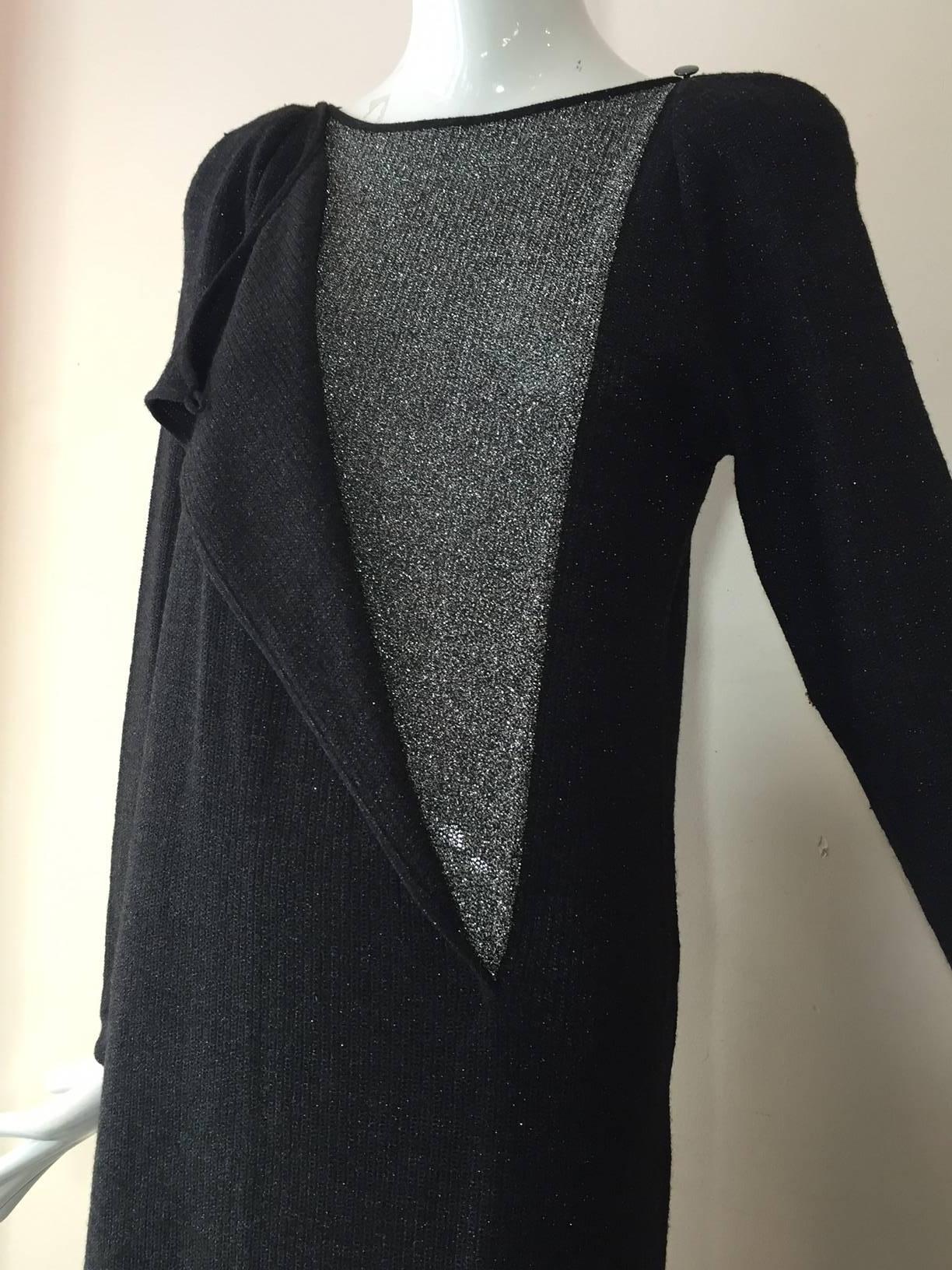 Women's 1980s Chloe Wool and Lurex Knit in Silver and Gray