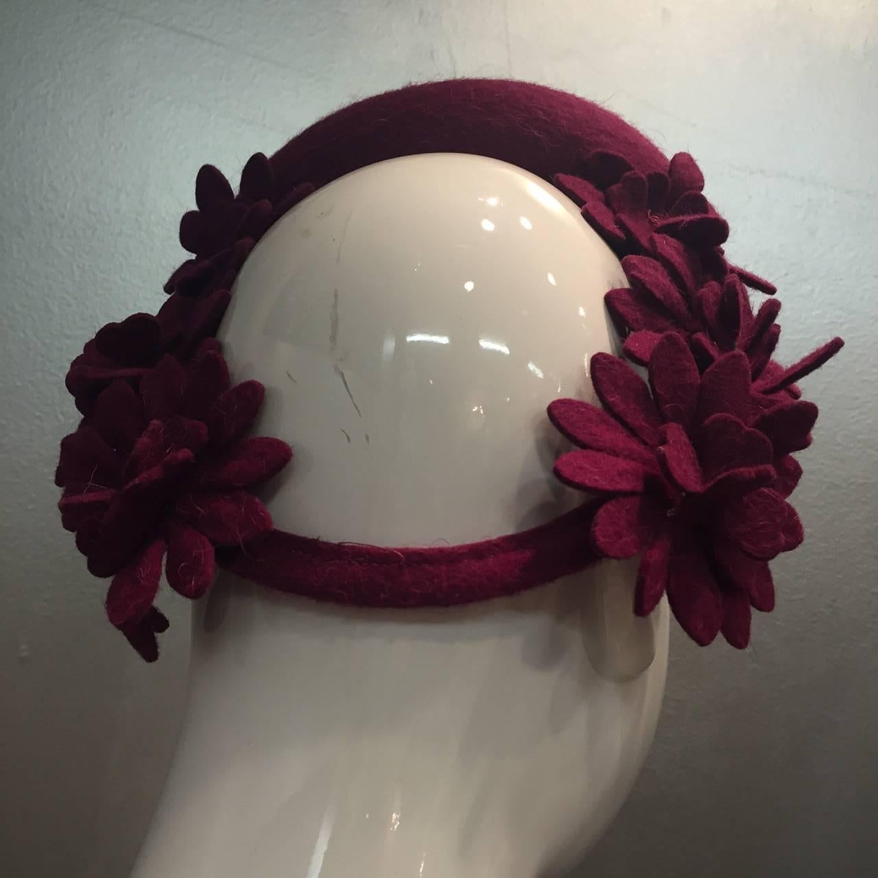 felt flower hat