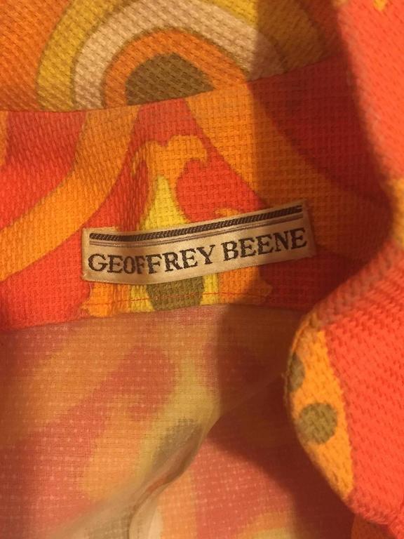1960s Mod Orange Geoffrey Beene Dress main image 1