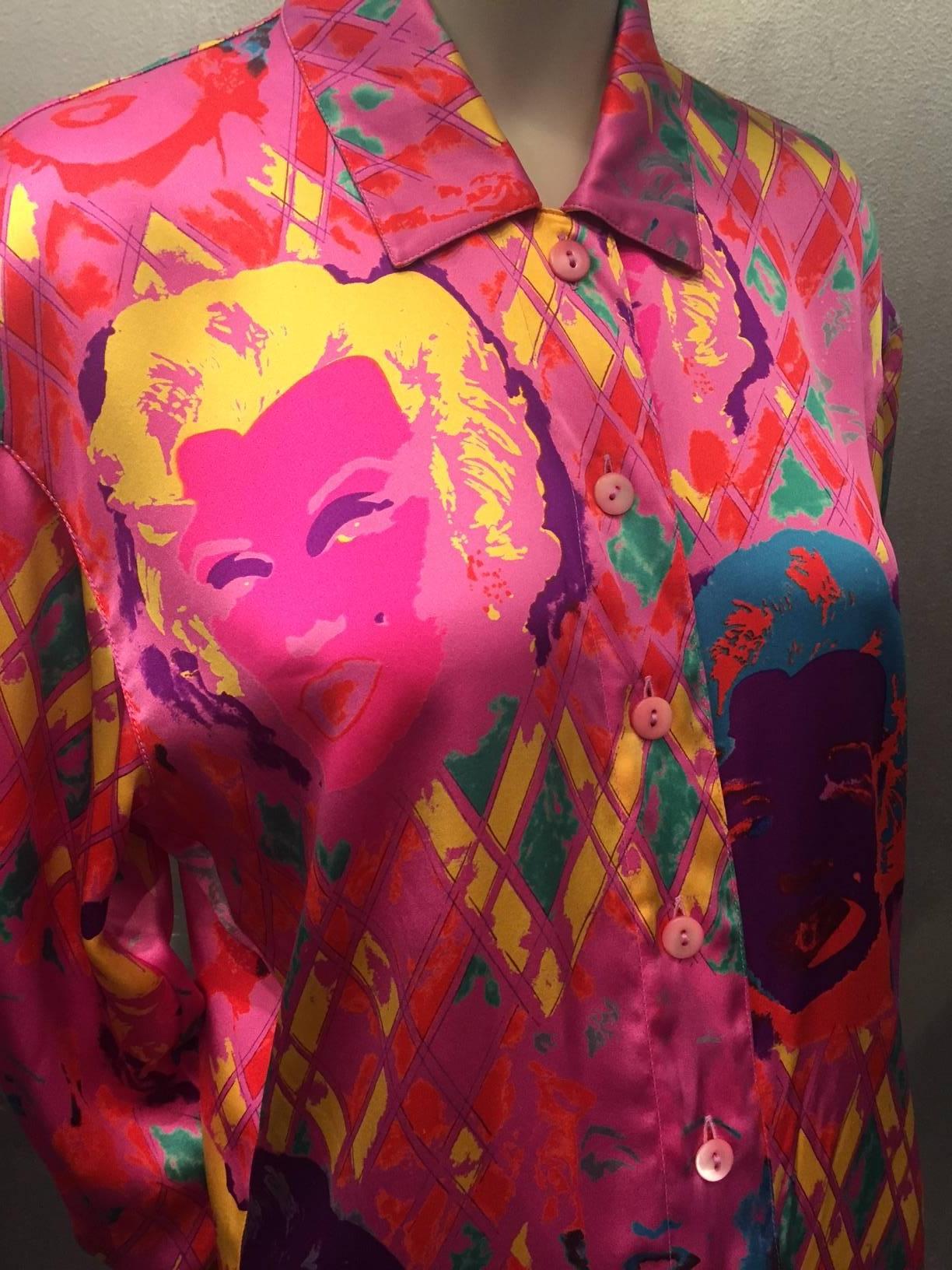 marilyn monroe button-front shirt