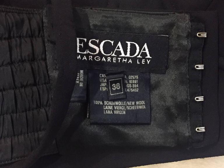 1990s Escada Navy Wool Gabardine Bra Top For Sale at 1stDibs