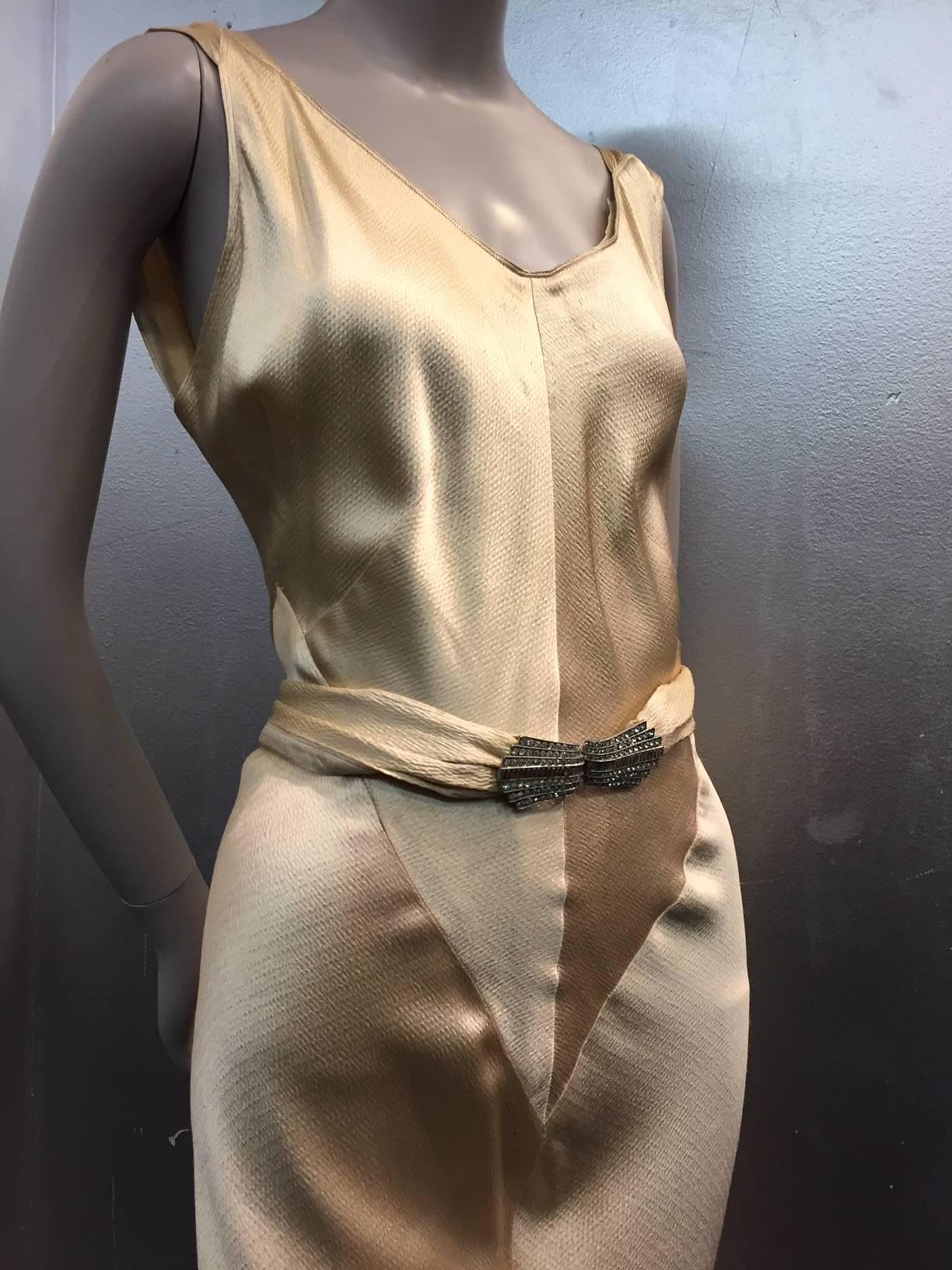 champagne gold silk dress