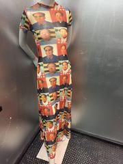 1995 Vivienne Tam "Mao" Print Cheongsam-Style Maxi Dress In Museum Collections