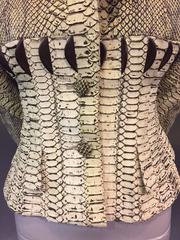 Amazing 1980s Haute Couture Givenchy Natural Snakeskin Fitted Jacket