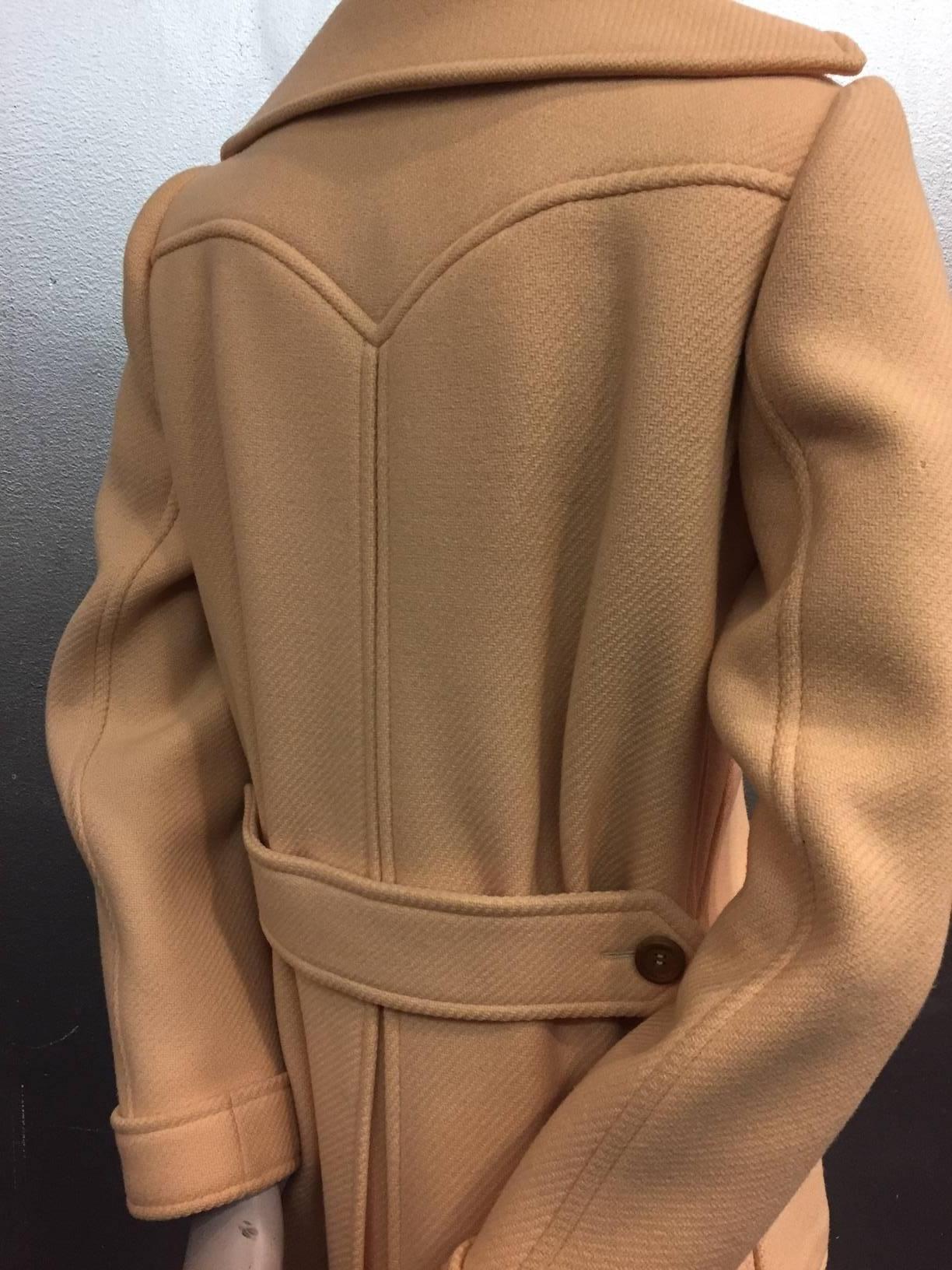 1970s Courrèges Ecru Trench-Style Double-Breasted Coat 2