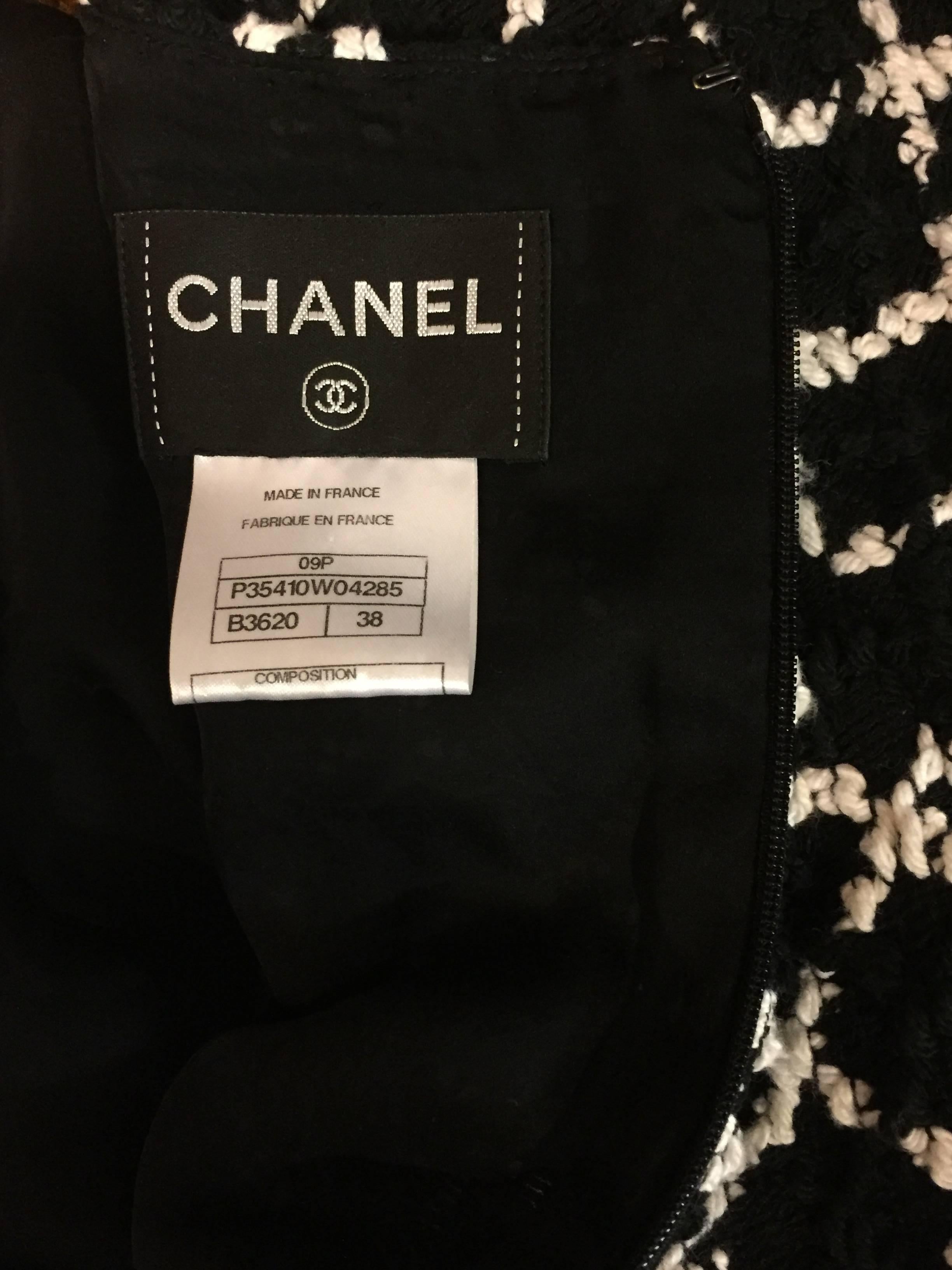 Chanel Black And White Sequin Mini Dress 2