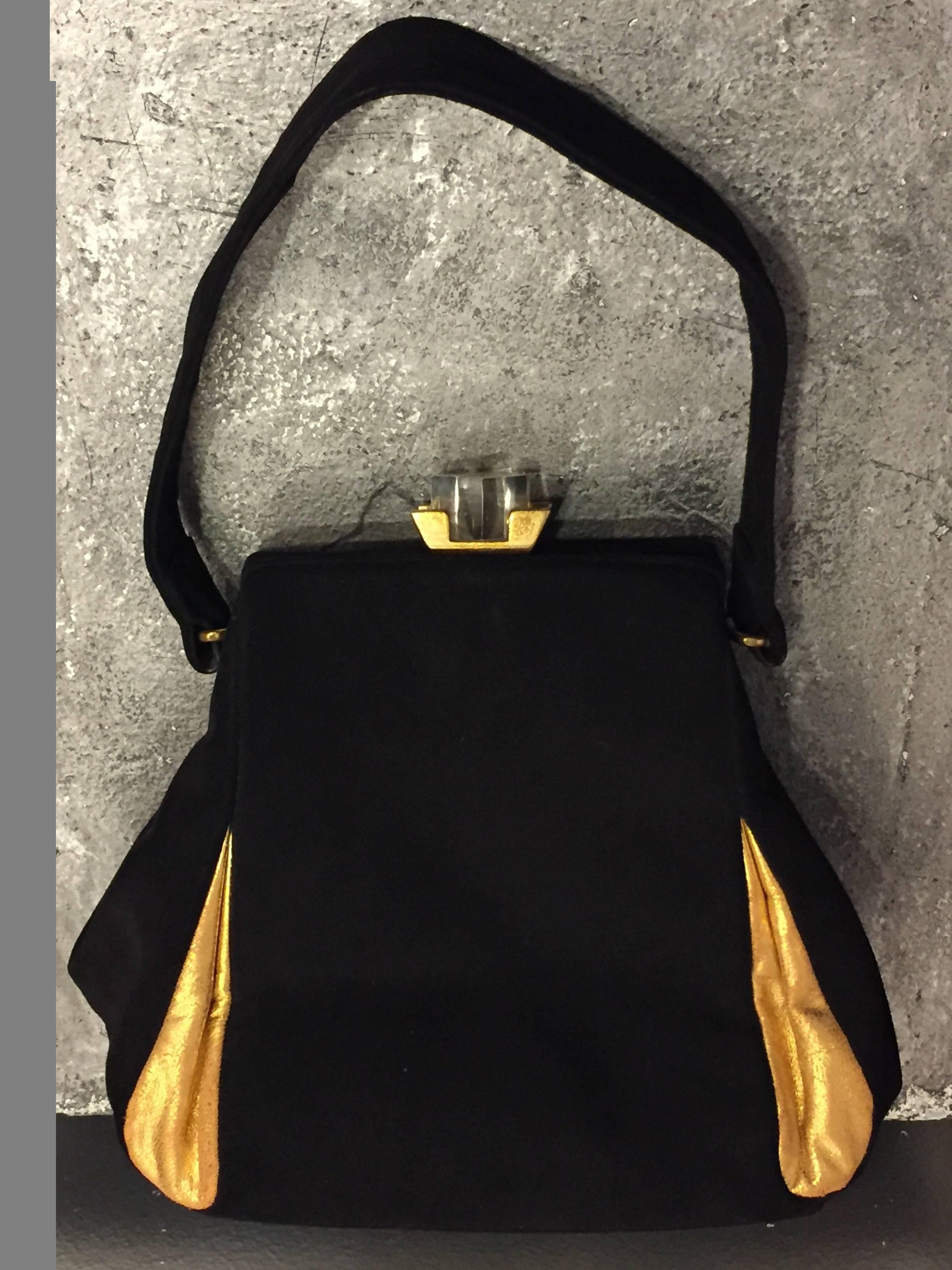black and gold handbags