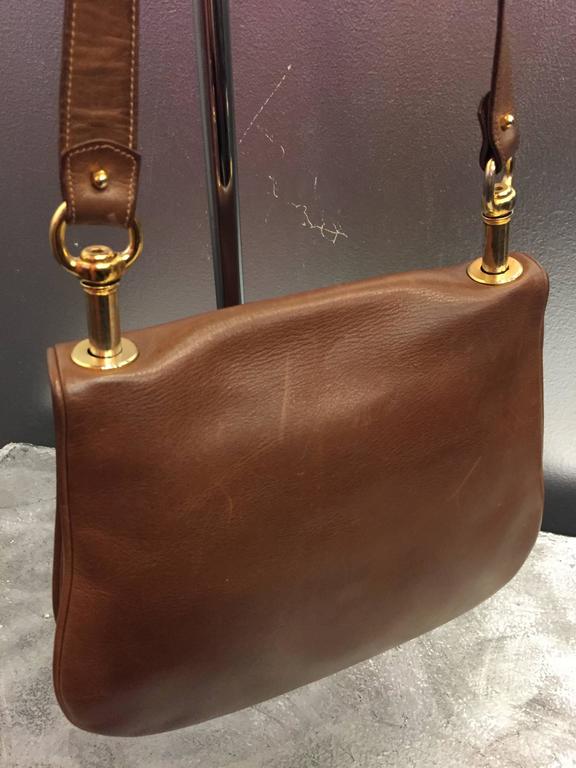 1970's Gucci Whisky Brown Leather Logo Purse at 1stDibs