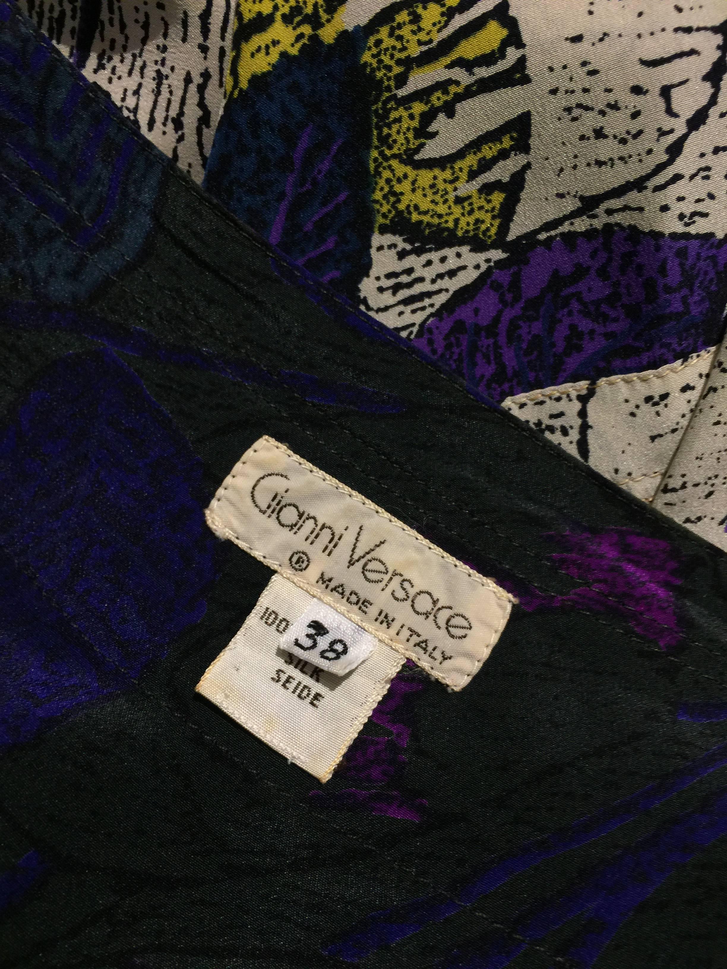 1980s Gianni Versace Silk Print Foulard Duster 3