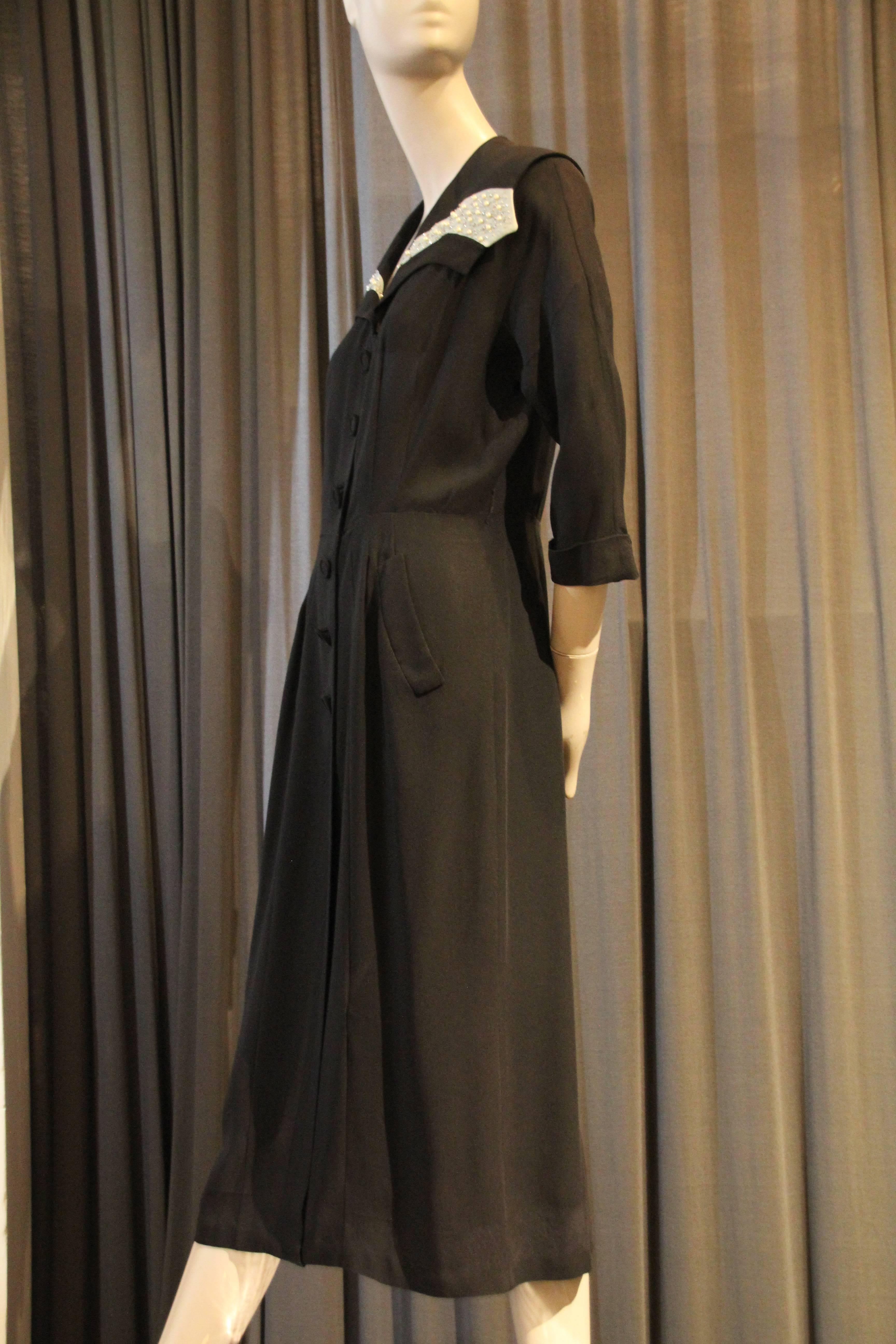 1940s shirtwaist dress