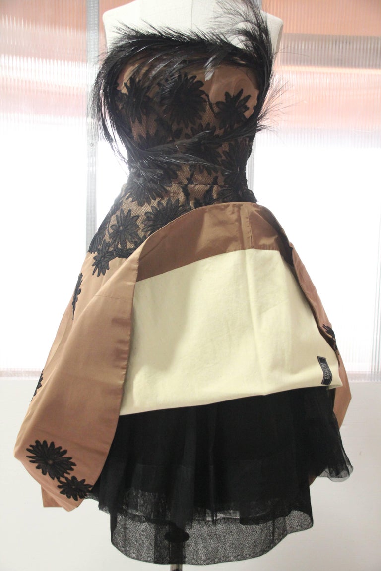 1950s Bergdorf Goodman Cocoa Silk Cocktail Dress w Lace Applique and  Feathers For Sale at 1stDibs | bergdorf goodman cocktail dresses, bergdorf  goodman cocktail dress sale