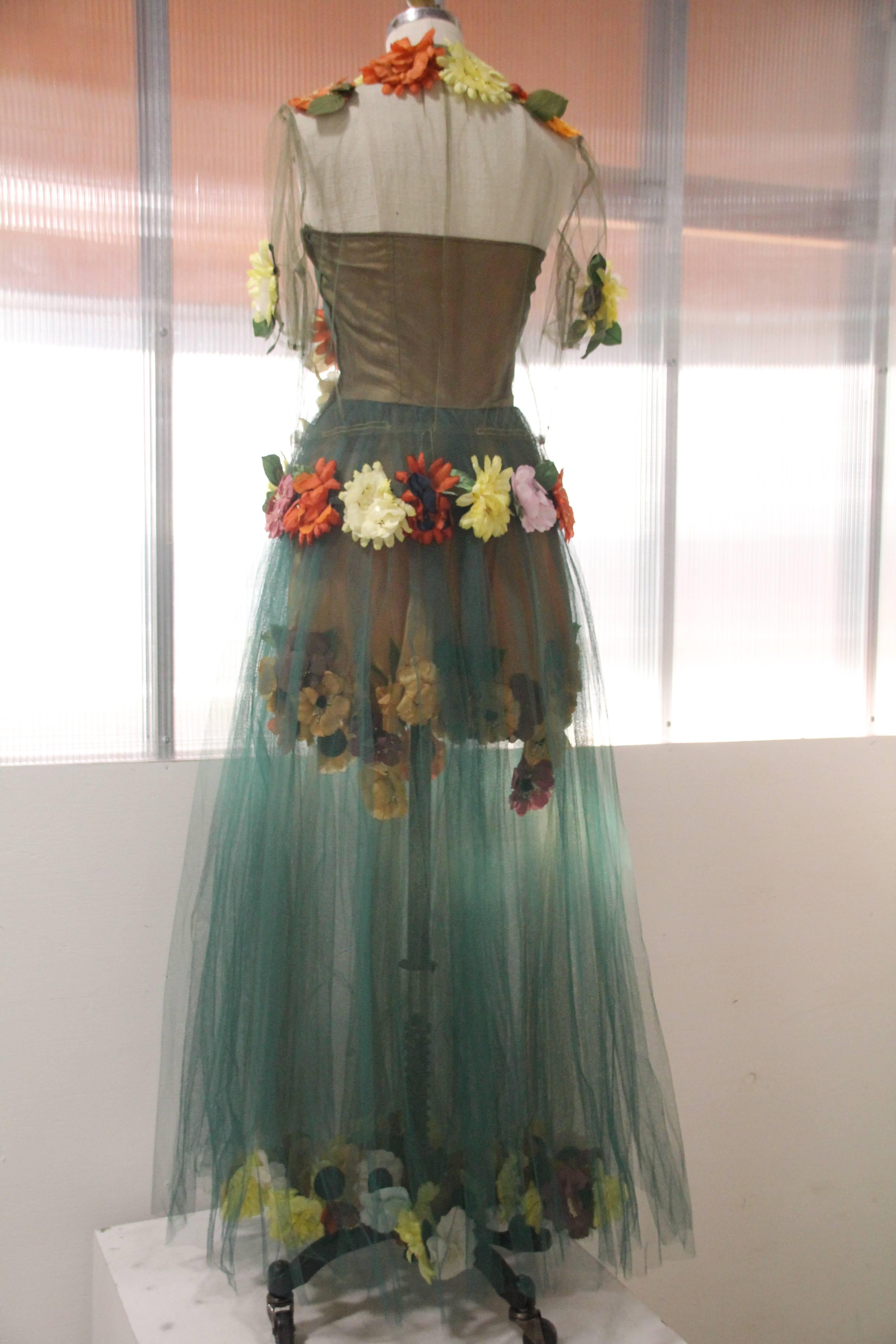 fake flower dress