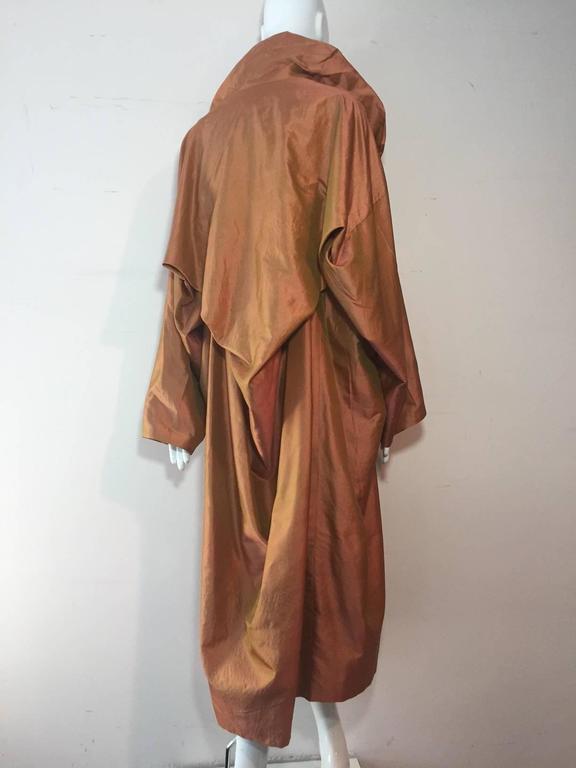 1980s Issey Miyake Avant Garde Silk Trench-Inspired Overcoat at 1stDibs