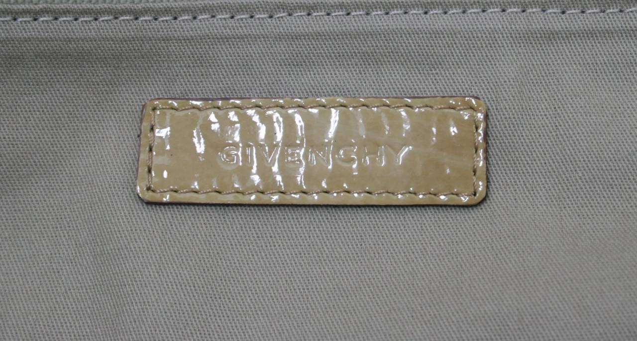 Givenchy Camel Crackled Patent Leather Large Nightingale Bag 4