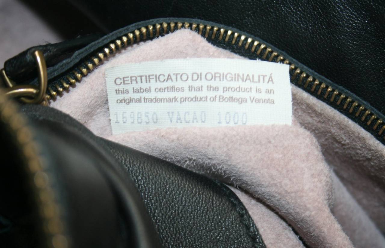 Bottega Veneta Black Leather Three Zipper Intrecciato Bag at 1stDibs