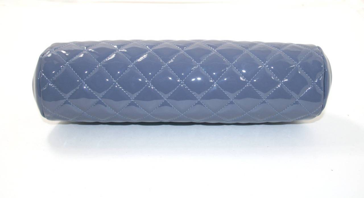 Chanel Lavender Timeless Clutch in Patent Leather In New Condition In New York City & Hamptons, NY