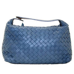 Bottega Veneta Blue Leather Iron Bag