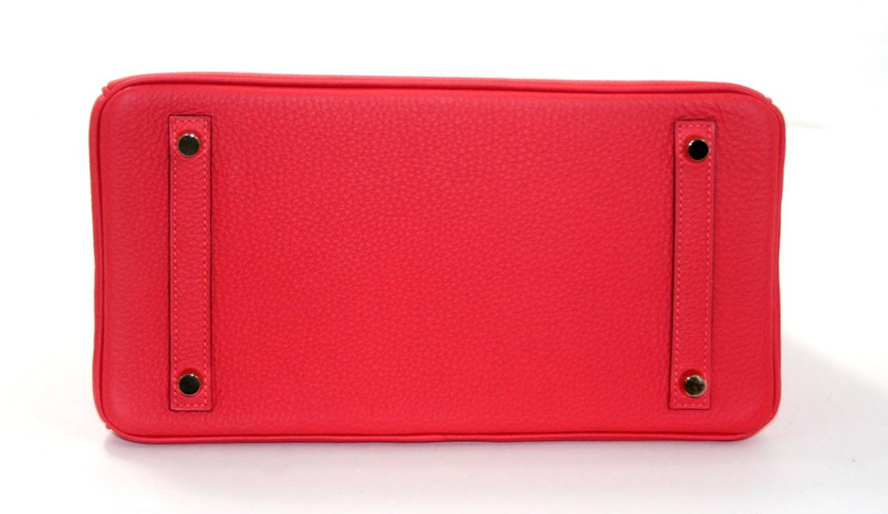 Hermes Rouge Pivoine Togo 35 cm Birkin Bag with Gold Hardware at ...  