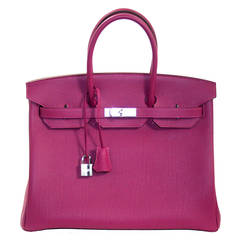 Hermes Birkin Bag in Tosca Pink Togo Leather, 35 cm size