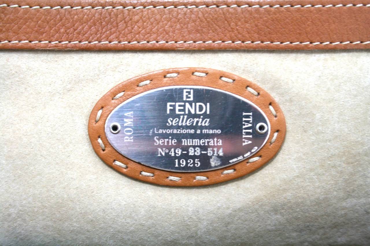 Fendi Cognac Selleria Leather Medium Doctor Bag 4