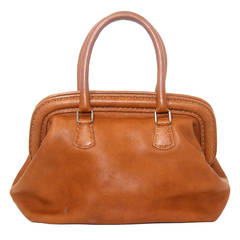Fendi Cognac Selleria Leather Medium Doctor Bag