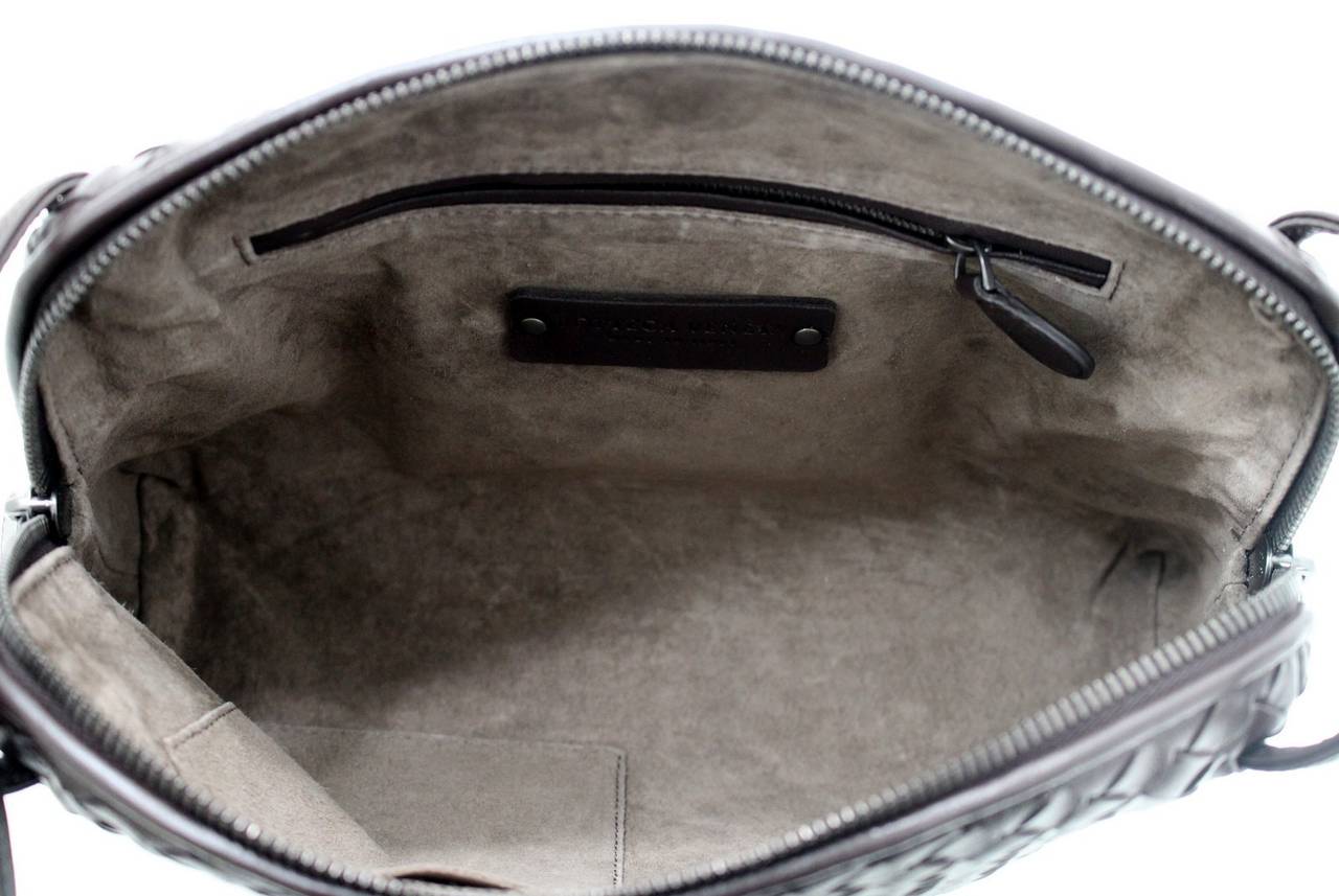 Bottega Veneta Ebano Woven Leather Small Crossbody Bag 2