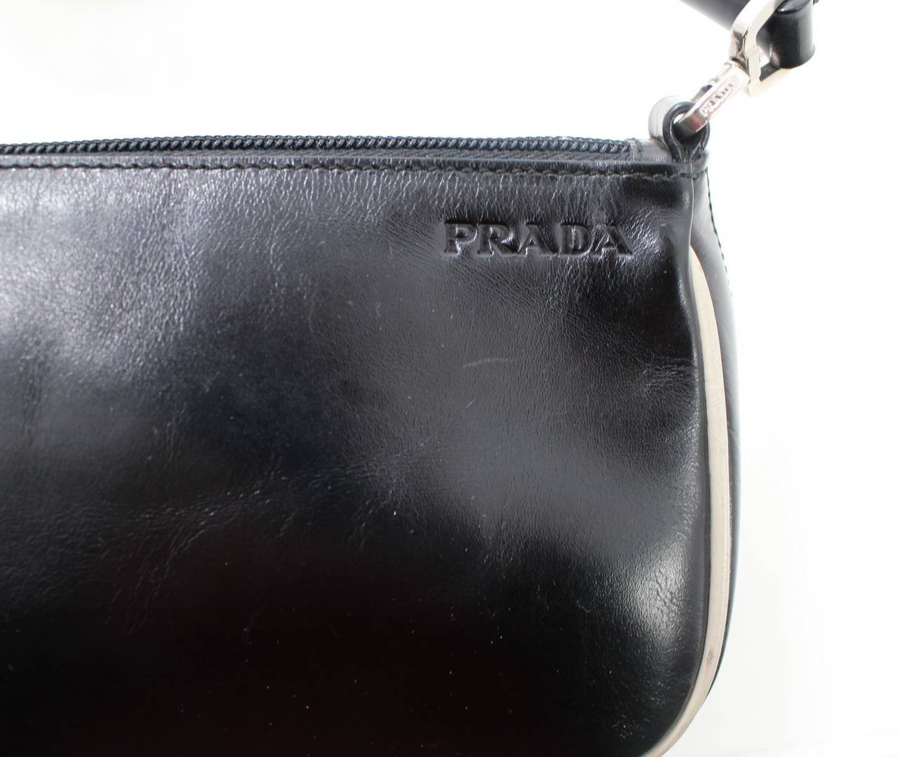 Prada Black Leather Shoulder Bag 1