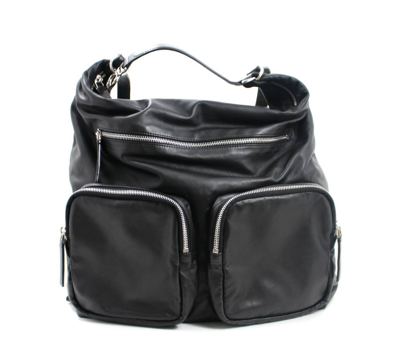 Marni Black Lambskin Three Pocket Convertible Backpack 2
