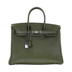 Hermès Vert Olive Togo Leather 35 cm Birkin Bag PHW