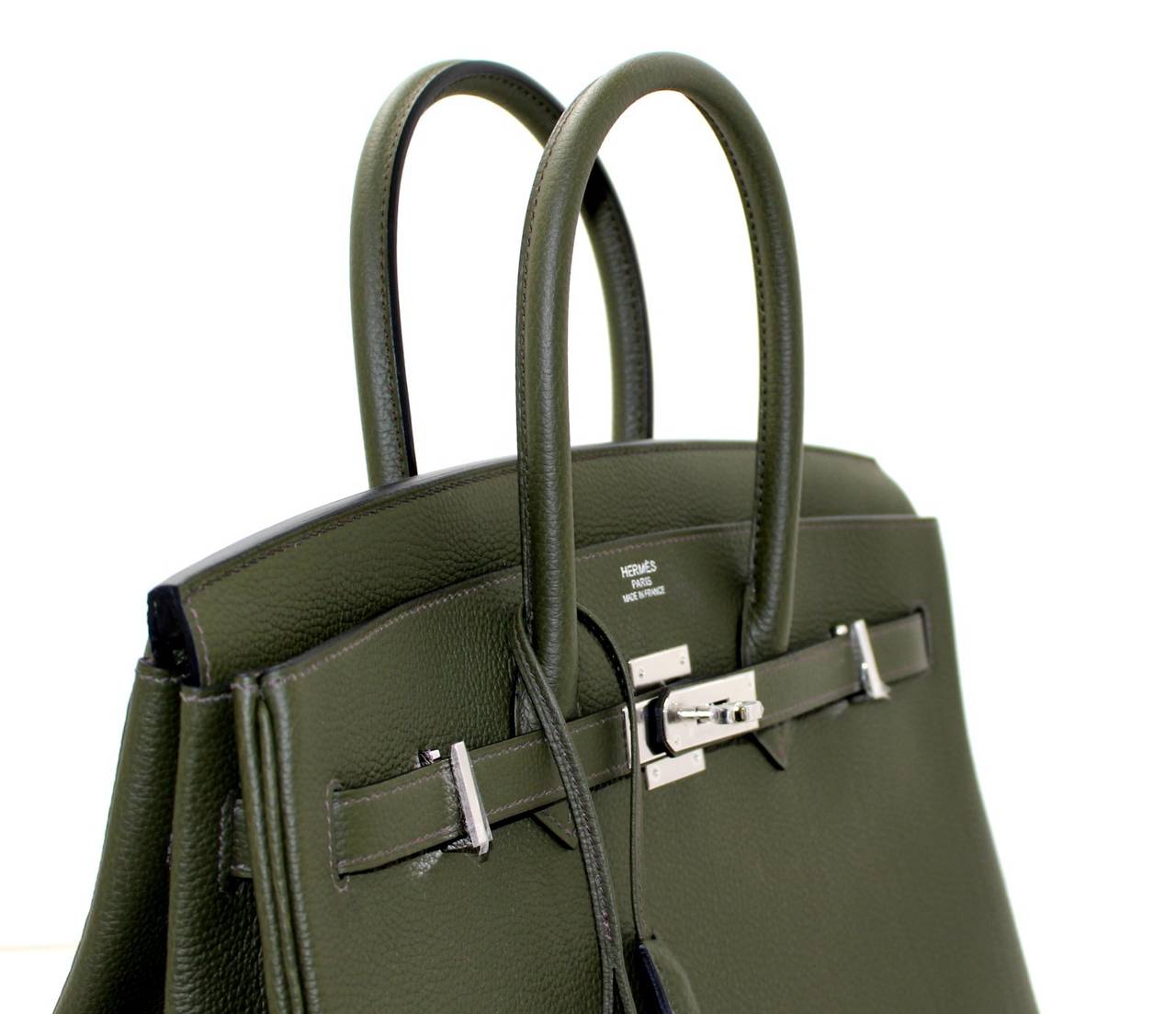 Hermès Vert Olive Togo Leather 35 cm Birkin Bag PHW 1