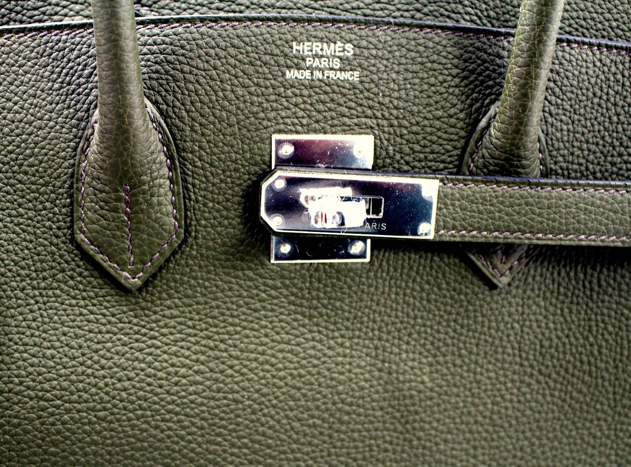 Hermès Vert Olive Togo Leather 35 cm Birkin Bag PHW 2