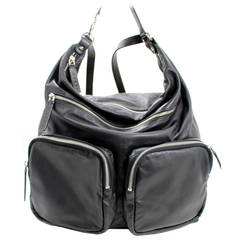 Marni Black Lambskin Three Pocket Convertible Backpack