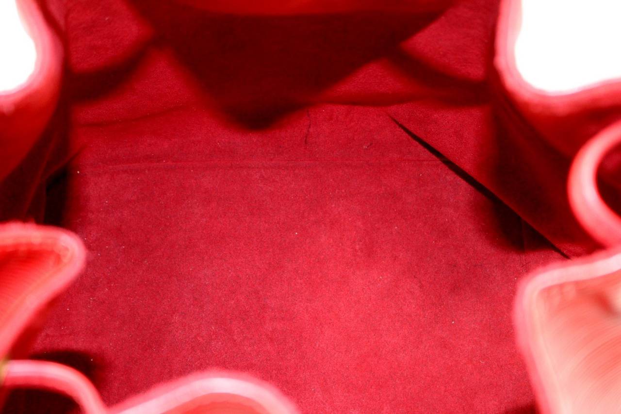 Louis Vuitton Red Epi Leather Petit Noe Bag 3