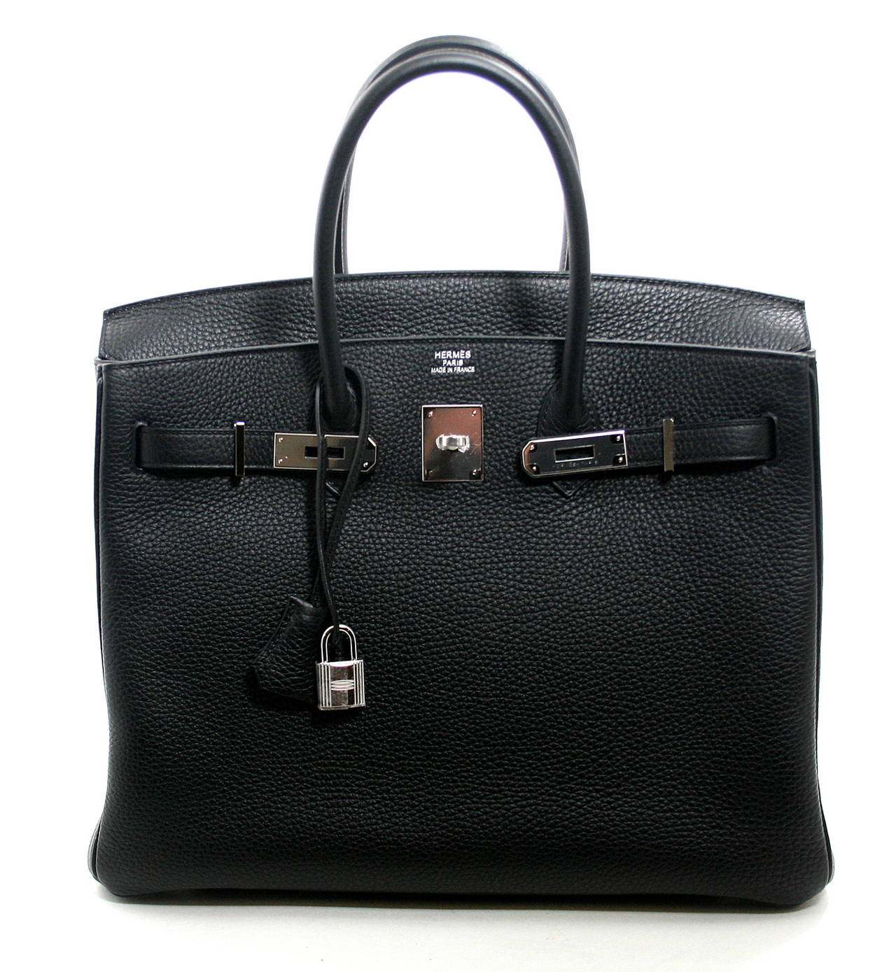 Hermes Birkin Bag- Black Clemence Palladium, 35 cm 2