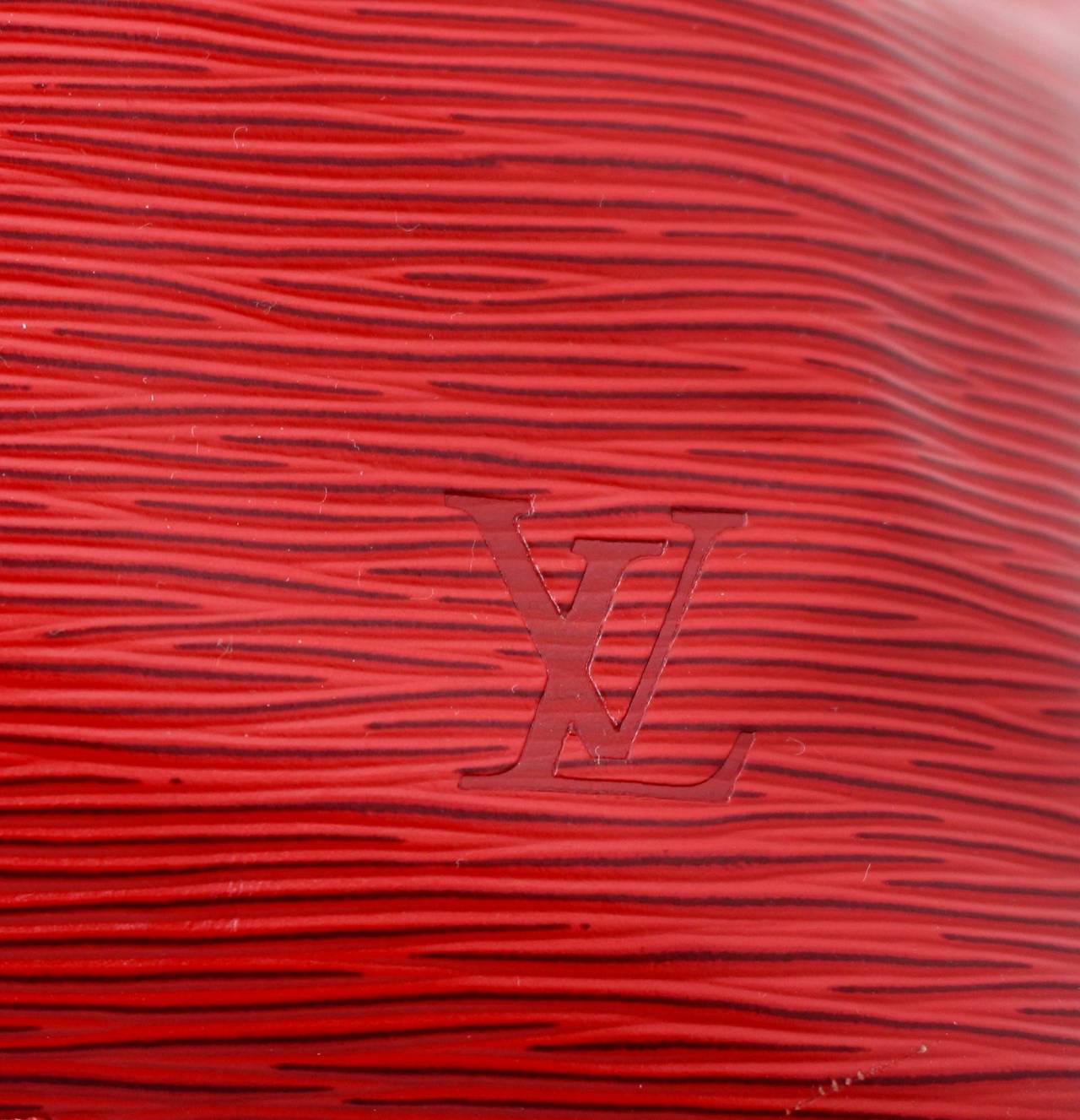 Louis Vuitton Red Epi Leather Petit Noe Bag 2