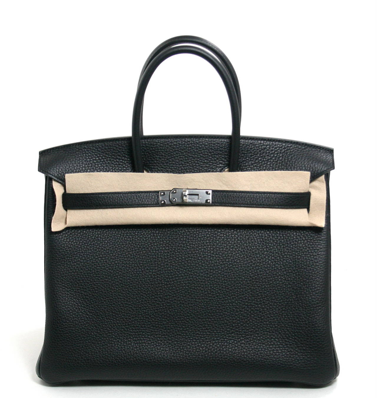 Hermes Birkin Bag- Black Clemence Palladium, 35 cm 3