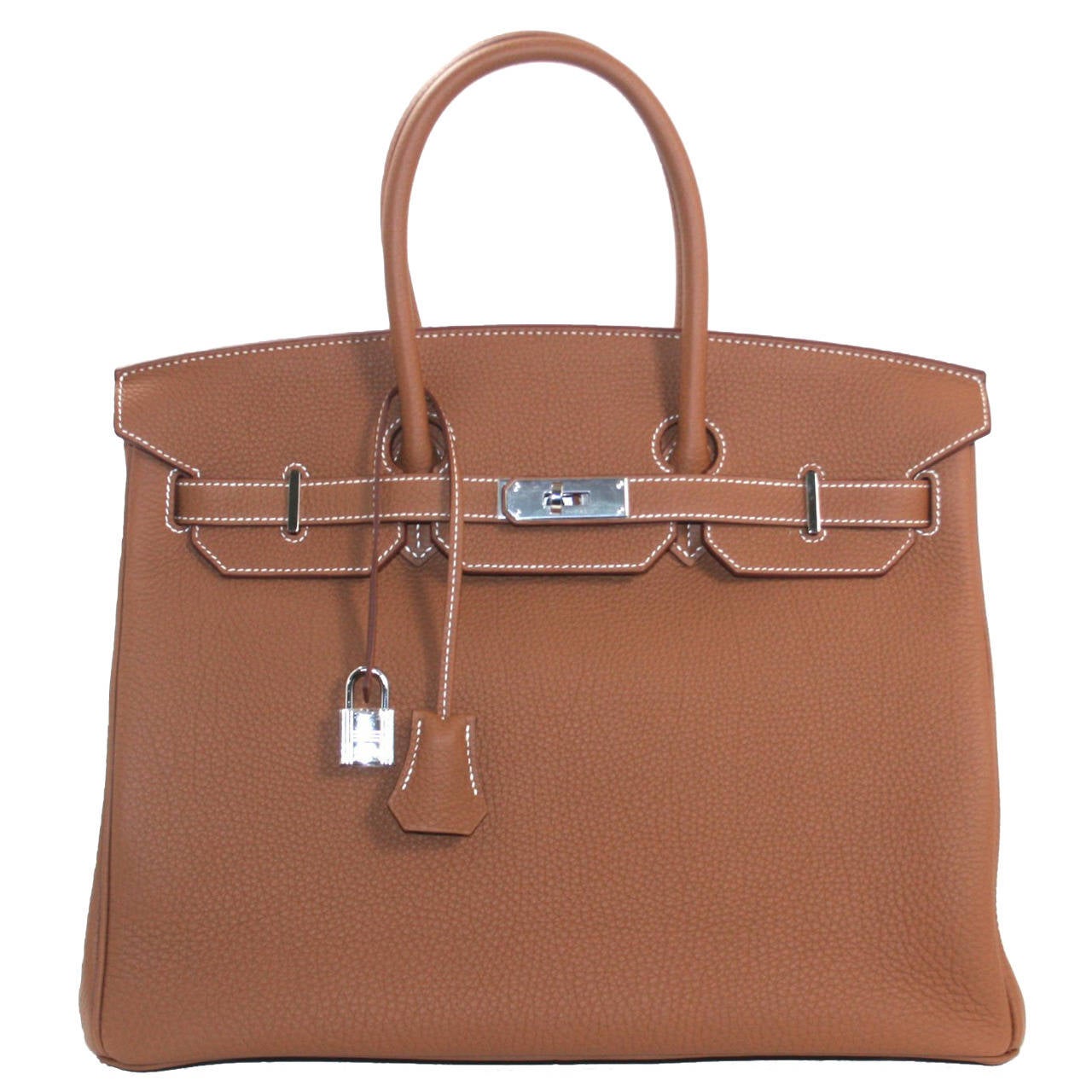 Hermès 35 cm Gold Togo Leather Birkin Bag with Palladium HW