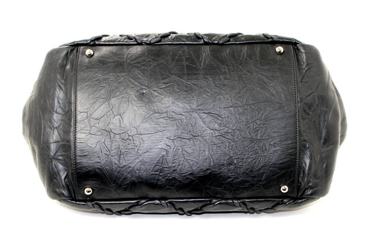 Chanel Ultra Stitch Medium Shopper in Black Leather with Silver HW 1