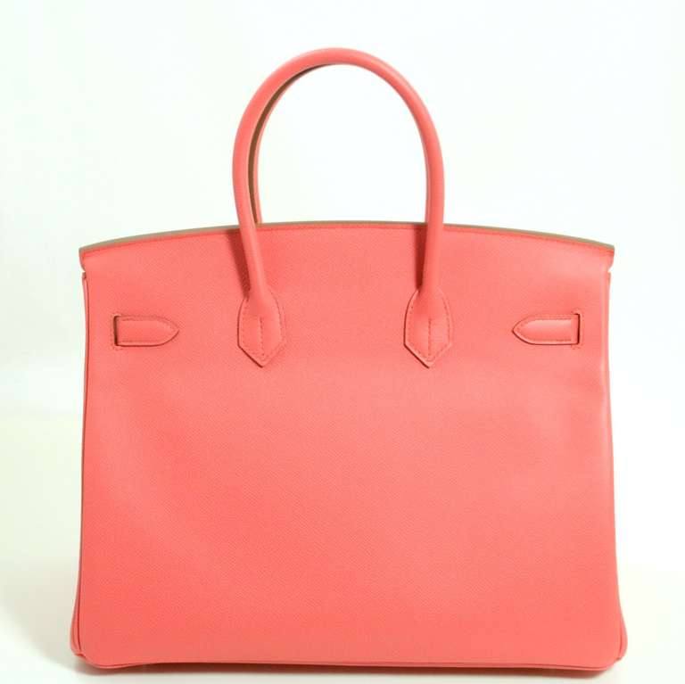 Hermès Flamingo Epsom 35 cm Birkin Bag In New Condition In New York City & Hamptons, NY