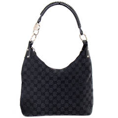 Gucci Black GG Canvas Medium Bag