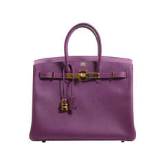 Anemone 35 cm Birkin Epsom Gold Hardware