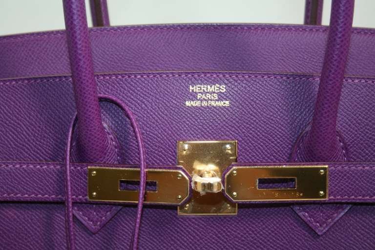 Anemone 35 cm Birkin Epsom Gold Hardware 3