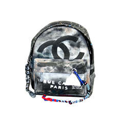 Chanel Small Black Graffiti Art School Backpack