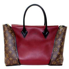 Louis Vuitton Monogram W Tote PM in Prunille Burgundy Leather