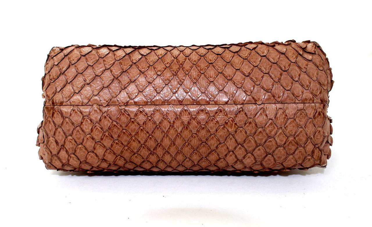 Women's Bottega Veneta Cognac Python Skin Small Case