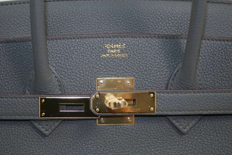 Hermès Etain Togo Leather Birkin with Gold Hardware 1