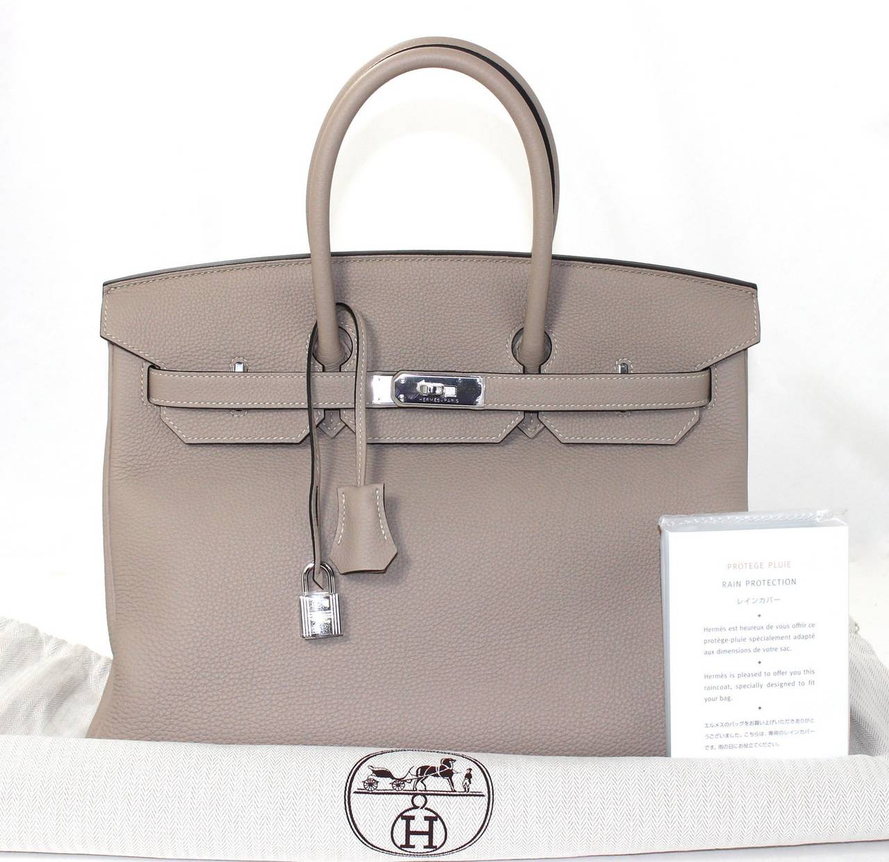 Hermes Grey Togo Birkin Bag- Gris Tourterelle Palladium HW 35 cm 5