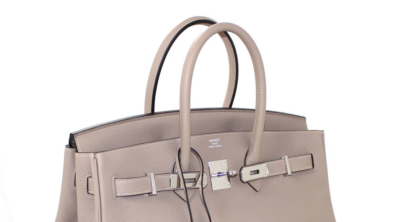 Women's Hermes Grey Togo Birkin Bag- Gris Tourterelle Palladium HW 35 cm