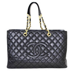 Chanel Grand Shopping Tote- Black Caviar Leather GST XL